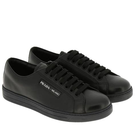 prada black leather trainers|prada black leather sneakers.